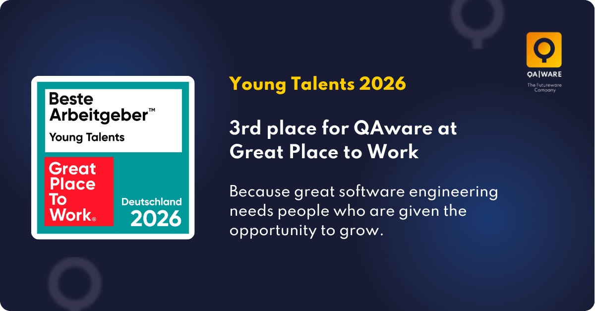 QAware ranks 3rd for Young Talents 2026: What perspective means to us