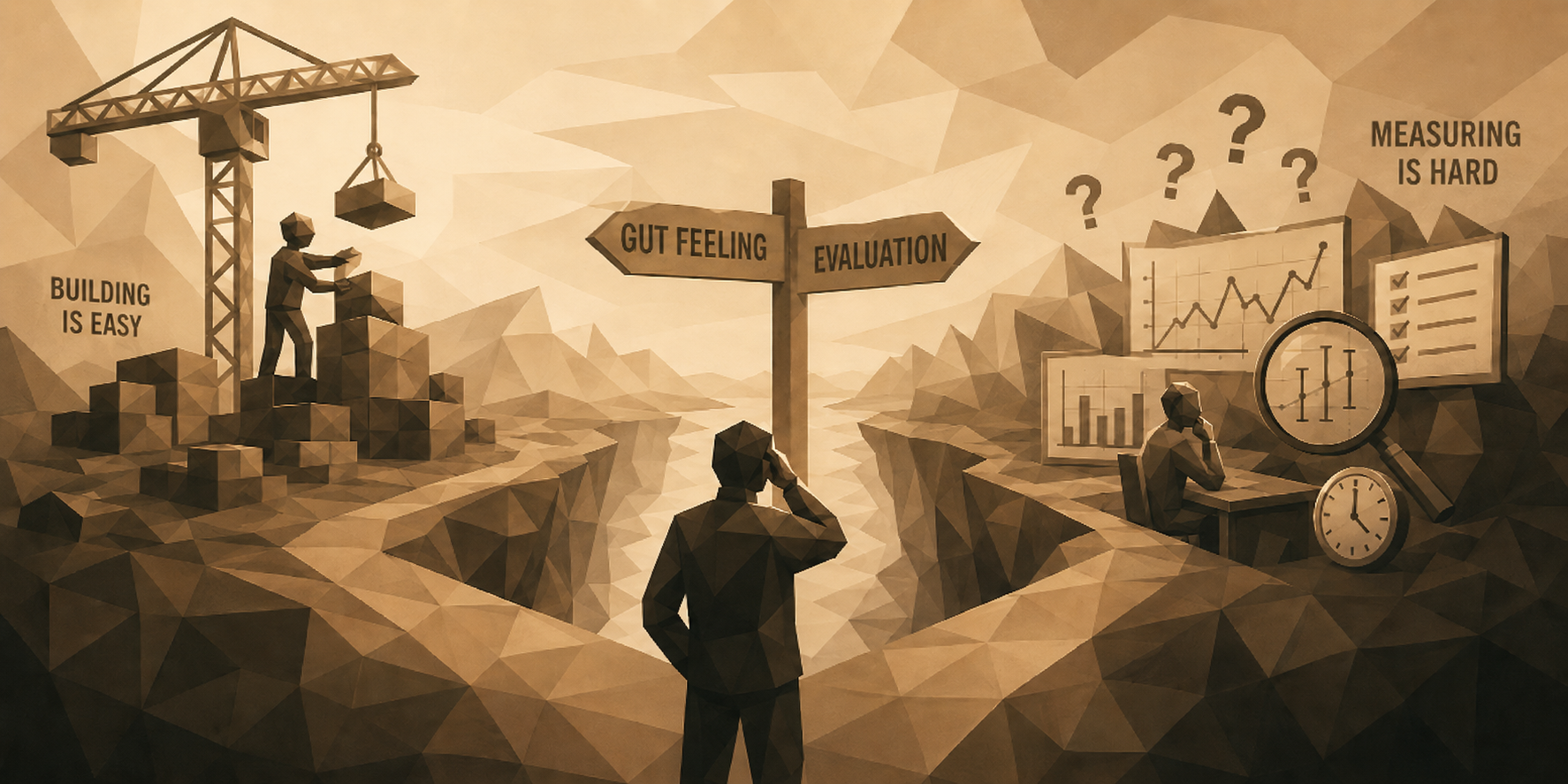 Between Gut Feeling and Evaluation: When Building AI Becomes Easier Than Measuring